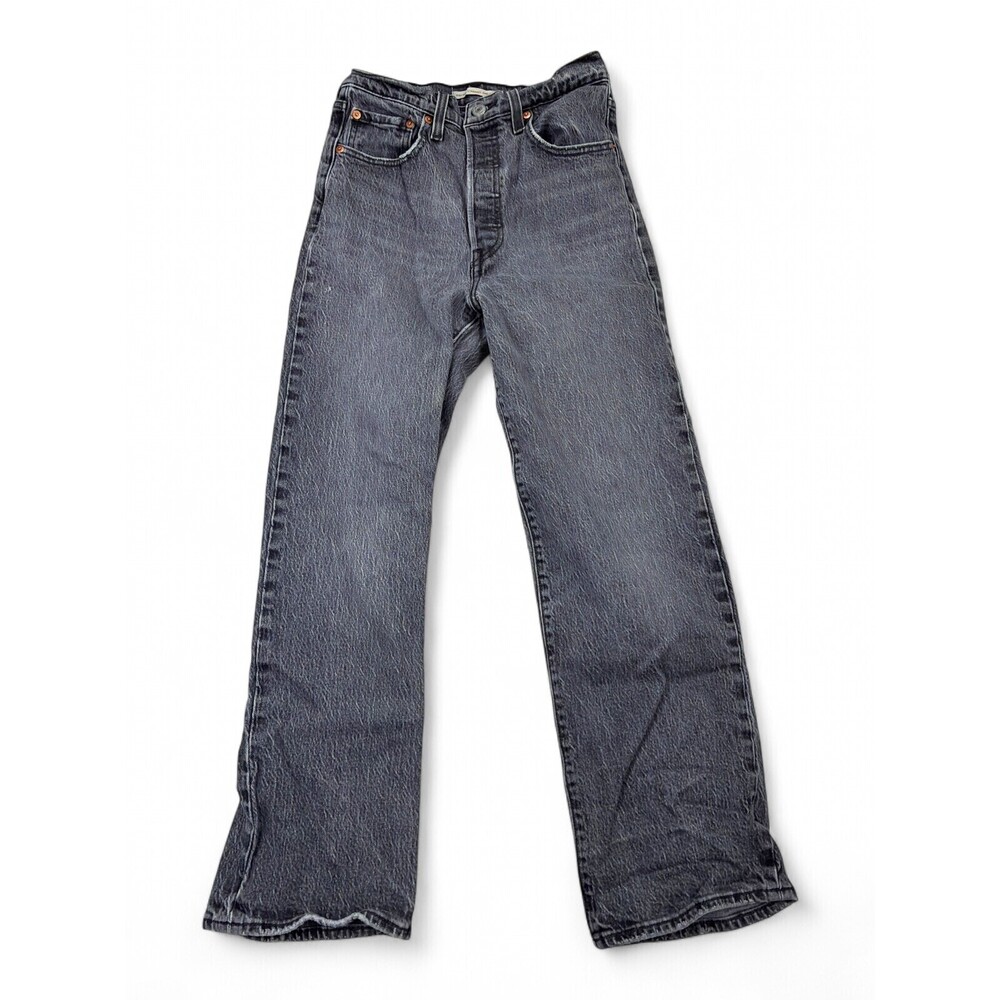 Levi's Ribcage Straight High-Rise Jeans 27x27 Black Wash